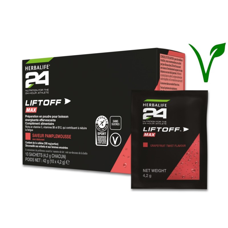 Herbalife LiftOff® Max Herbalife24® boisson énergisante Pamplemousse 10  sachets